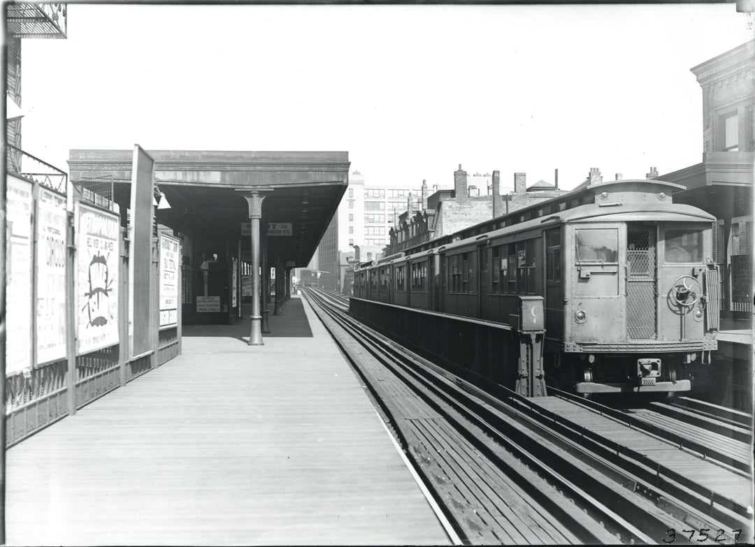 Dover Station with Train of 300-Series Elevated Cars, Boston, Massachusetts