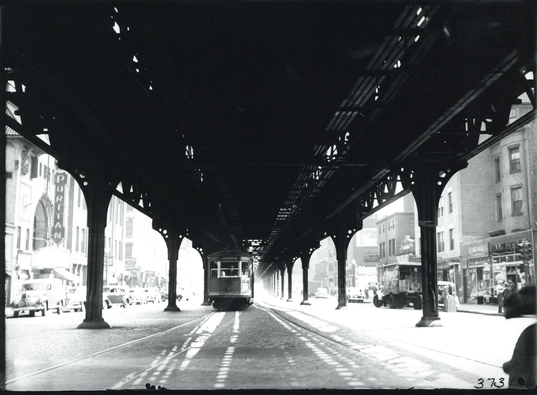 Washington Street Elevated at Massachusetts Avenue, Boston, Massachusetts Circa 1930s