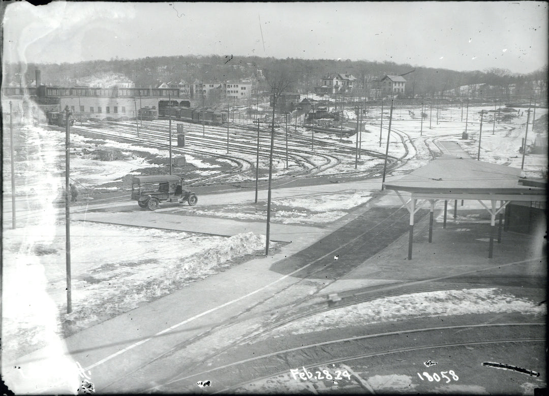 Arborway Station, Car House, and Yard, Boston, Massachusetts, February 28, 1924