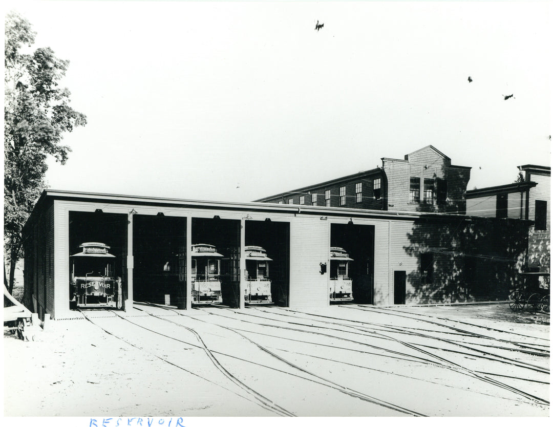 Reservoir Car House, Boston, Massachusetts Circa 1900