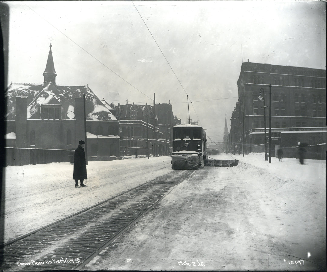 Streetcar Snowplow on Berkeley Street, Boston, Massachusetts, March 2, 1916