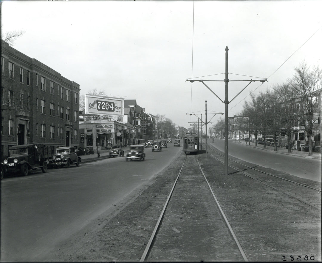 Blue Hill Avenue at Tennis Road (Looking North), Dorchester, Massachusetts