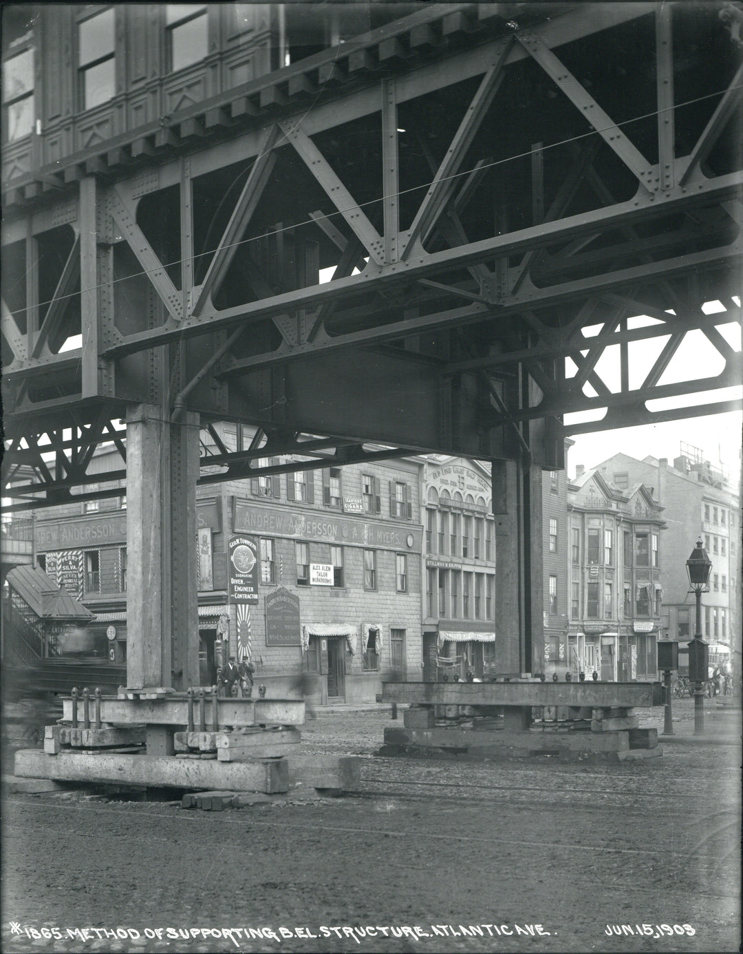 Method of Supporting Atlantic Avenue Elevated Structure, Boston, Massachusetts, June 15, 1903