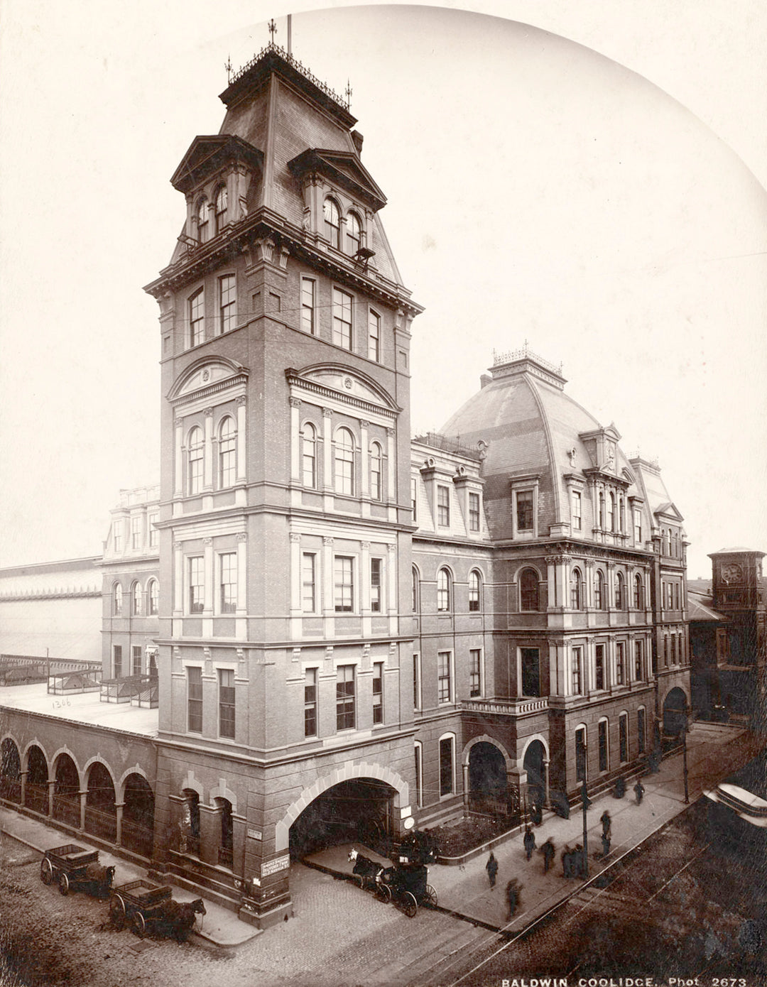 Boston & Lowell Railroad Boston Passenger Depot, Boston, Massachusetts Circa 1880