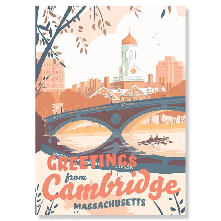 Cambridge, Massachusetts Illustrated Postcard
