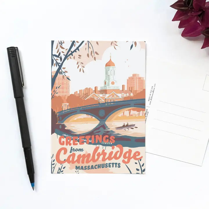 Cambridge, Massachusetts Illustrated Postcard
