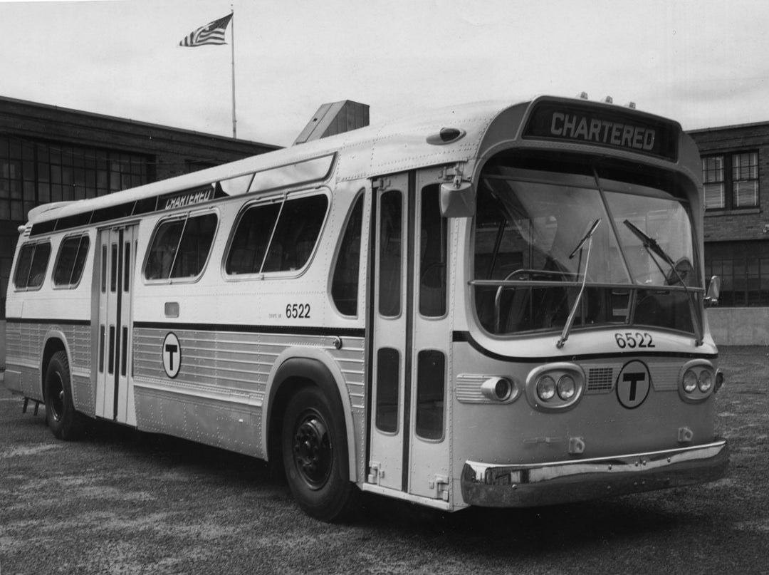 MBTA Bus #6522 at Everett Shops, Massachusetts, October 1966