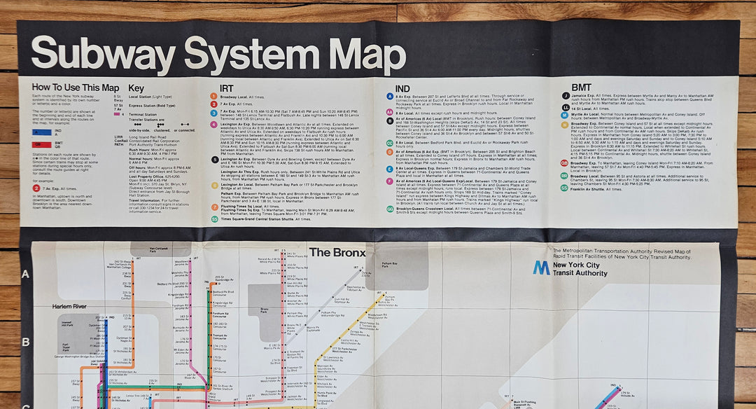New York City Subway Map 1978 (Oversize) - Massimo Vignelli