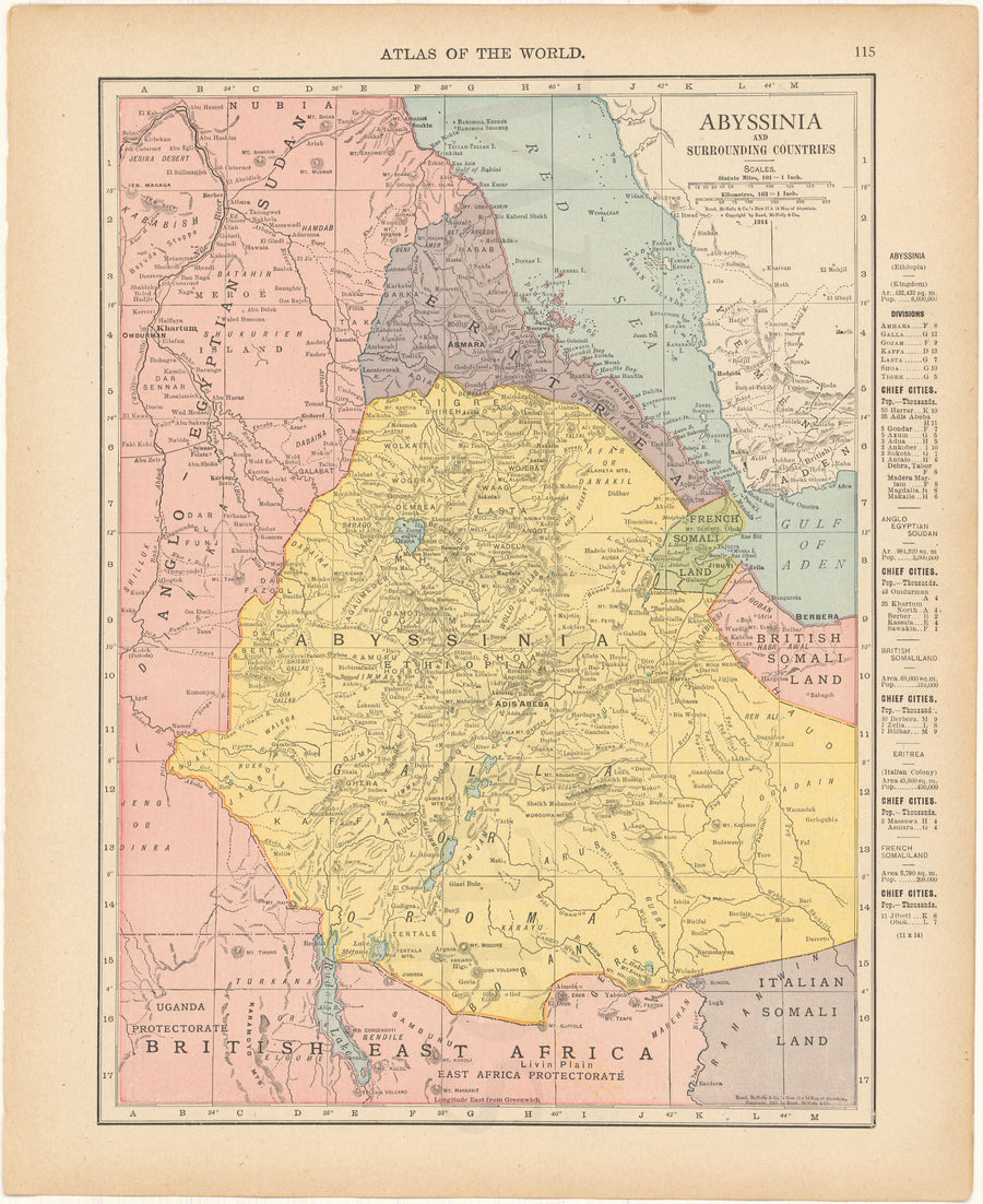 Abyssinia and Ethiopia Antique Maps – WardMaps LLC