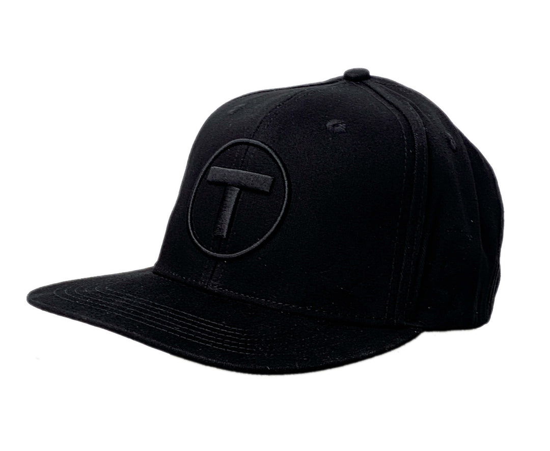 Adult Boston MBTA T Logo Flat Brim Hat Black