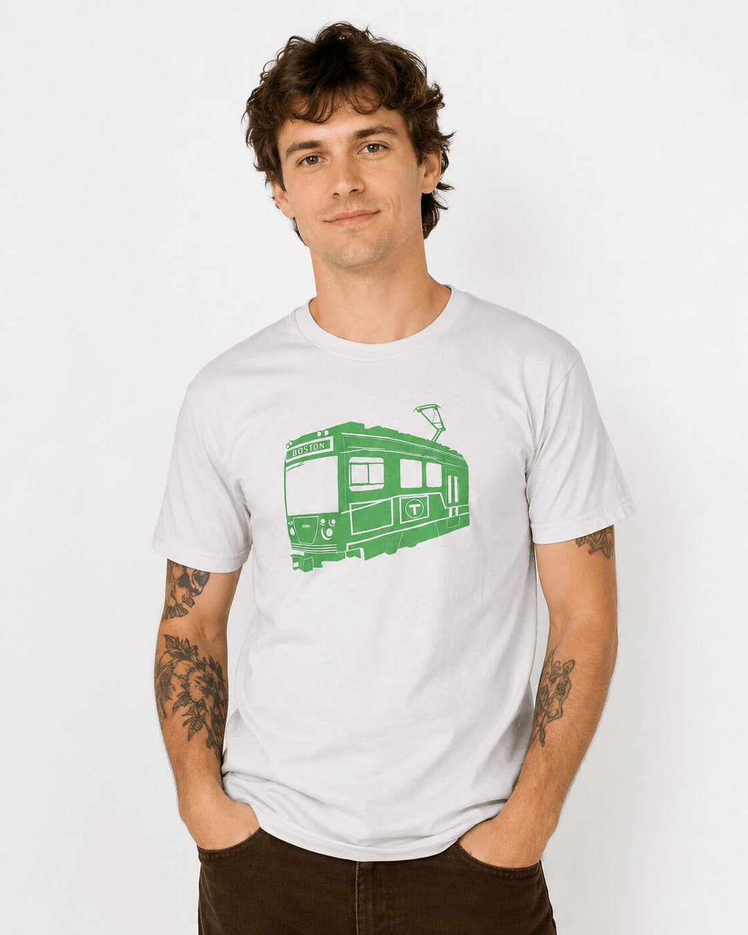 Boston MBTA Green Line Type 9 T-Shirt Navy Blue (ADULT)