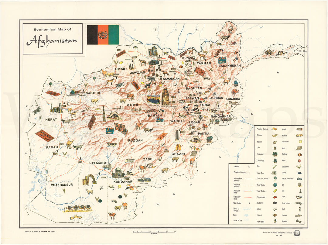 Afghanistan 1967: Economical Map