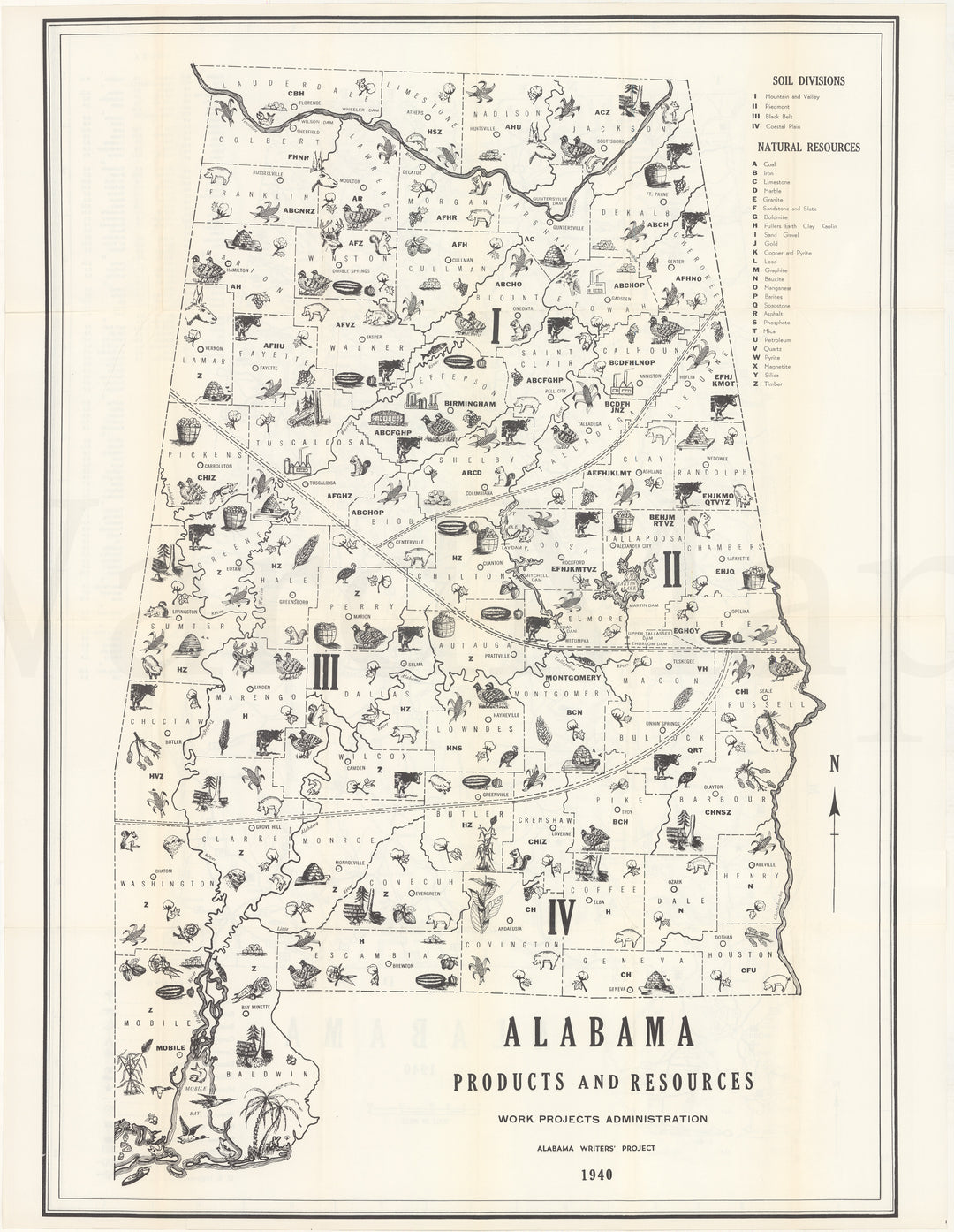 Alabama 1940: Products and Resources