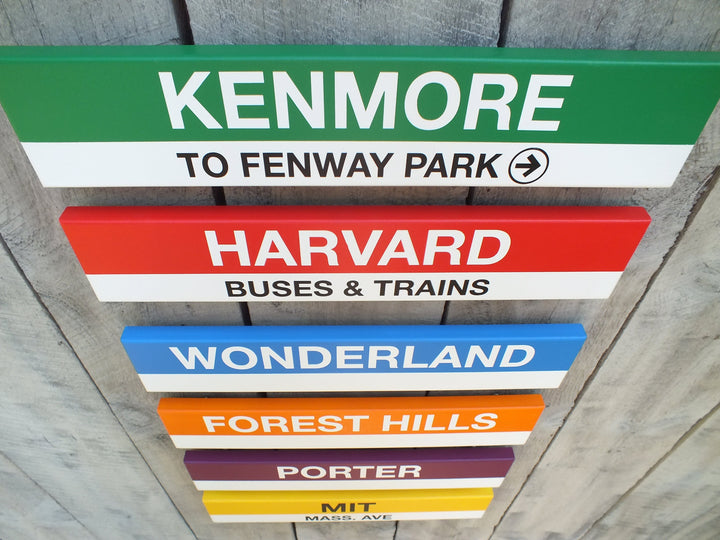 MBTA Green Line Wood Station Signs (22")