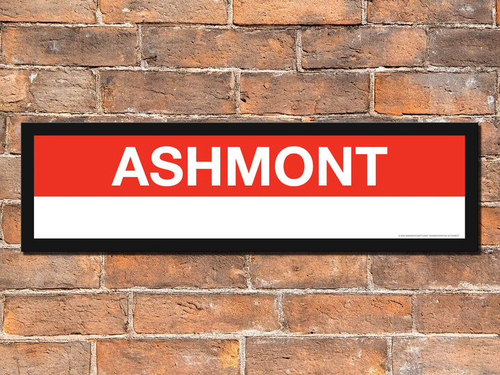 Boston MBTA RED LINE Framed Replica Station Signs
