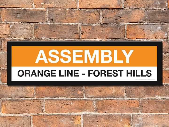 Boston MBTA ORANGE LINE Framed Replica Station Signs