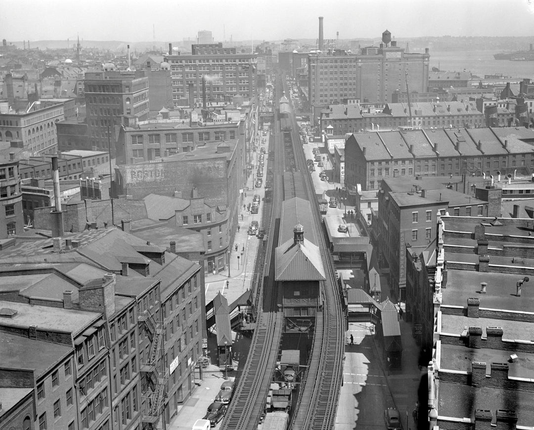 Atlantic Avenue Elevated from Above, Boston, Massachusetts 1932
