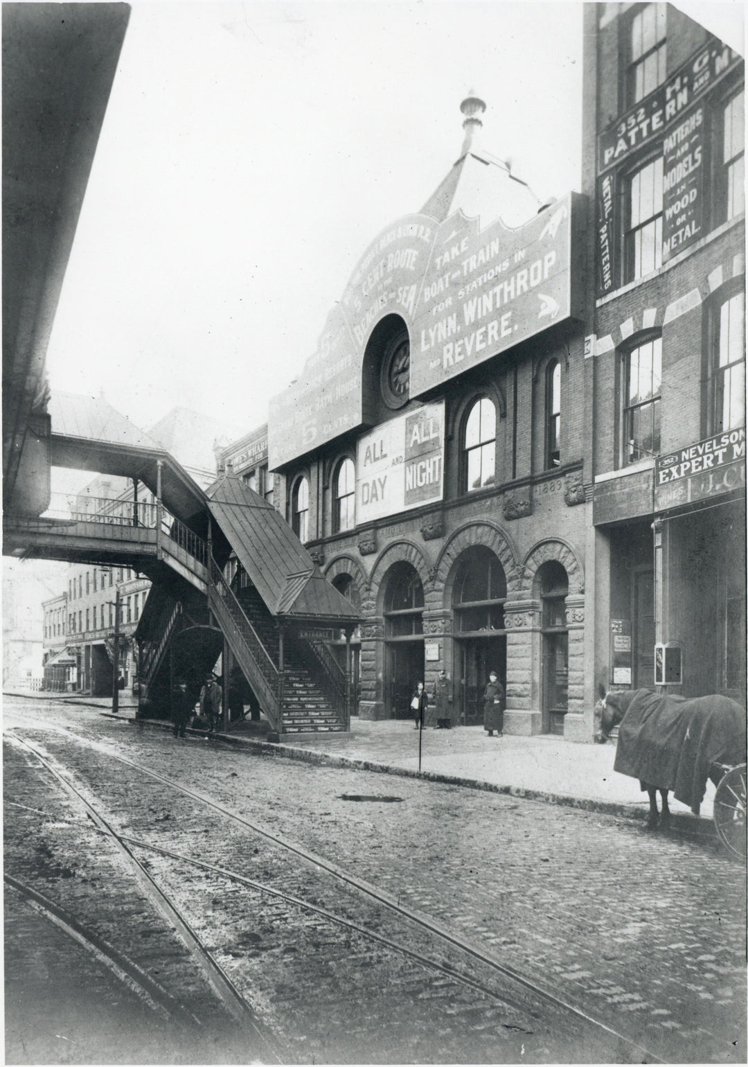 BRB&L Rowe’s Wharf Ferry Terminal, Boston, Massachusetts Circa 1910