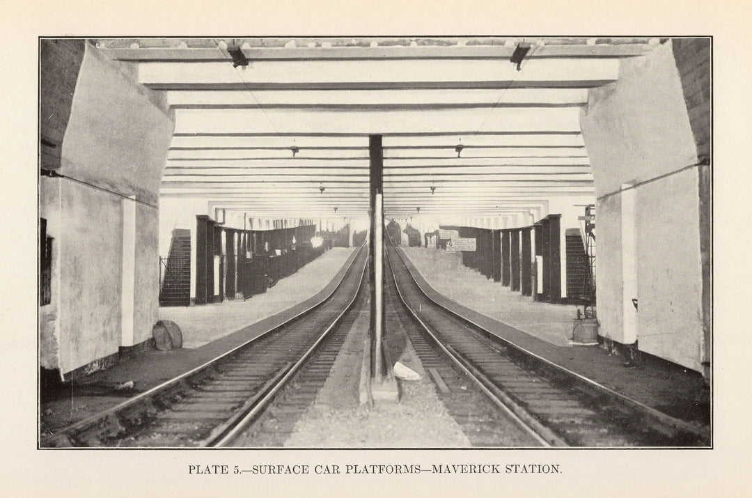 BTD Report 1925 Plate 05: Maverick Station Streetcar Platforms