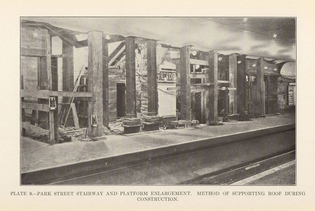 BTD Report 1925 Plate 09: Park Street Under Station Renovation