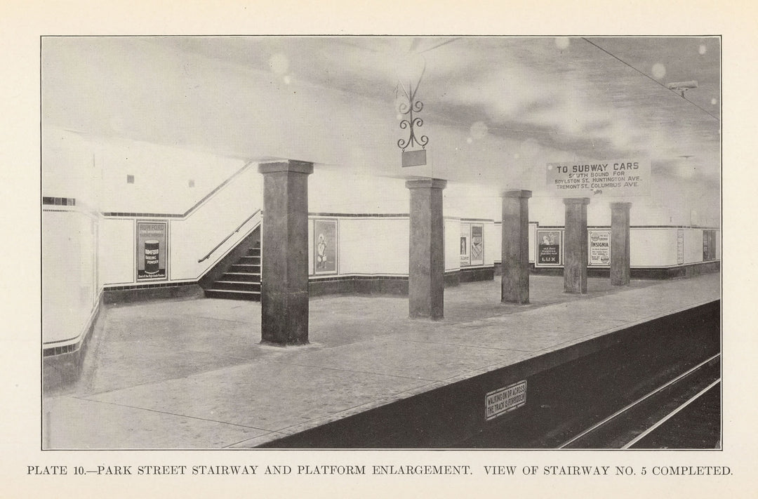BTD Report 1925 Plate 09: Park Street Under Station, Stair #5