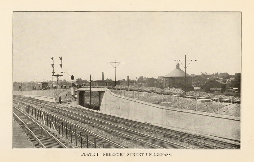BTD Report 1927 Plate 01: Dorchester Tunnel Extension Overpass, Boston, Massachusetts
