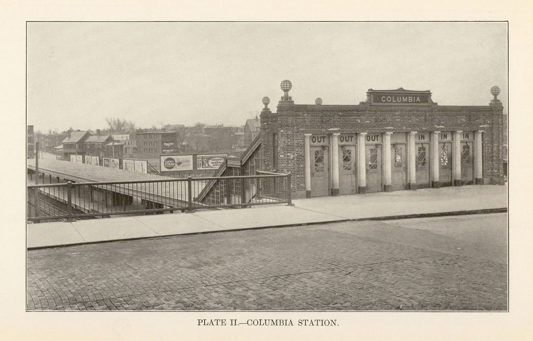 BTD Report 1927 Plate 02: Columbia Station Head House, Dorchester, Massachusetts