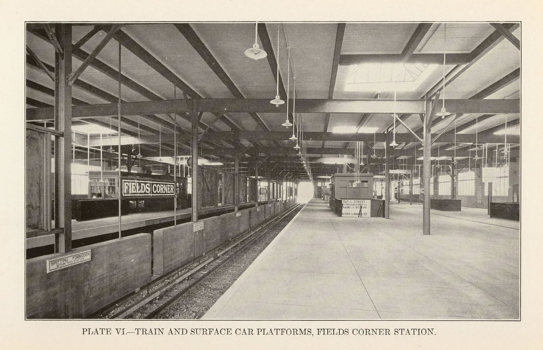 BTD Report 1927 Plate 06: Fields Corner Station, Dorchester, Massachusetts