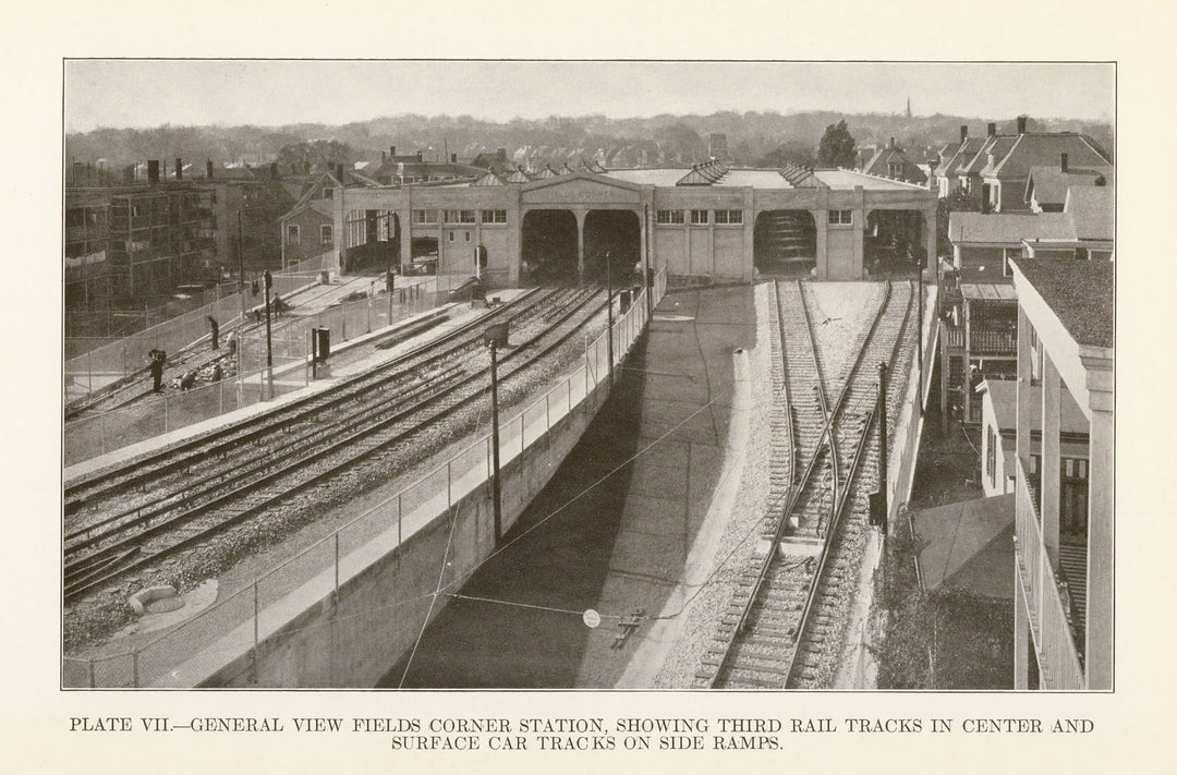 BTD Report 1927 Plate 07: Fields Corner Station, Dorchester, Massachusetts
