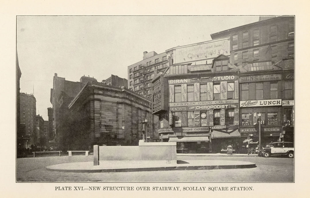 BTD Report 1927 Plate 16: Scollay Square Station Entrance, Boston, Massachusetts