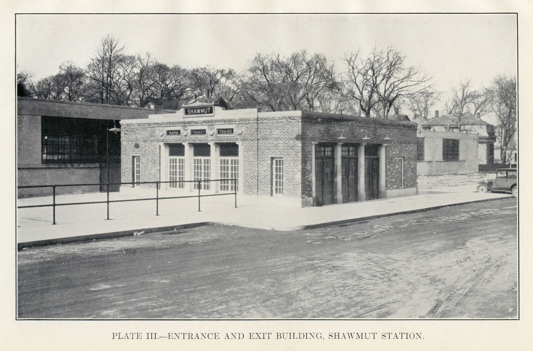 BTD Report 1928 Plate 03: Shawmut Station Head House, Dorchester, Massachusetts