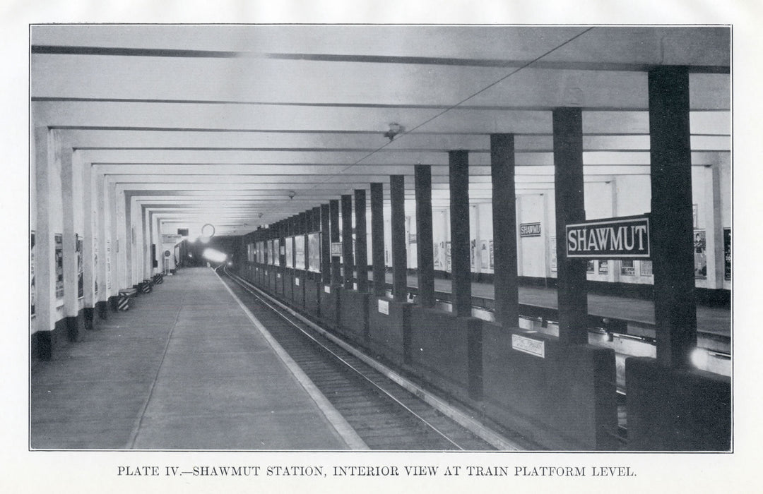 BTD Report 1928 Plate 04: Shawmut Station Platform, Dorchester, Massachusetts