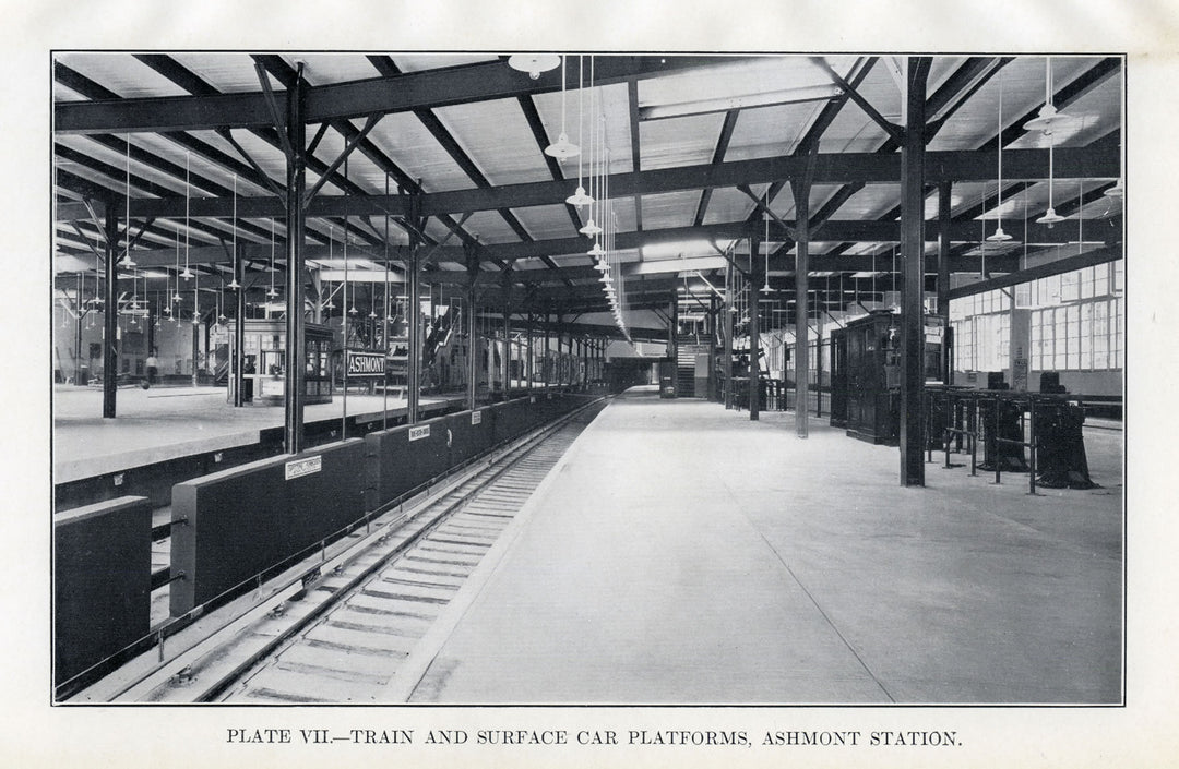 BTD Report 1928 Plate 07: Ashmont Station Platforms, Dorchester, Massachusetts