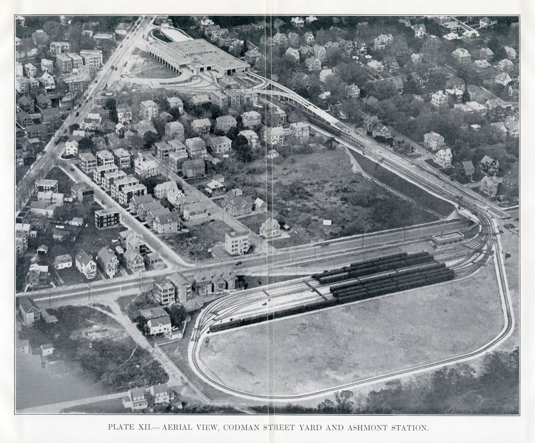 BTD Report 1928 Plate 12: Codman Yard and Ashmont Station, Dorchester, Massachusetts
