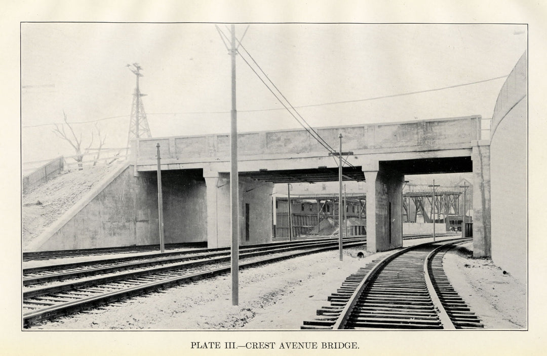 BTD Report 1929 Plate 03: Crest Avenue (Medway Street) Bridge, Dorchester, Massachusetts