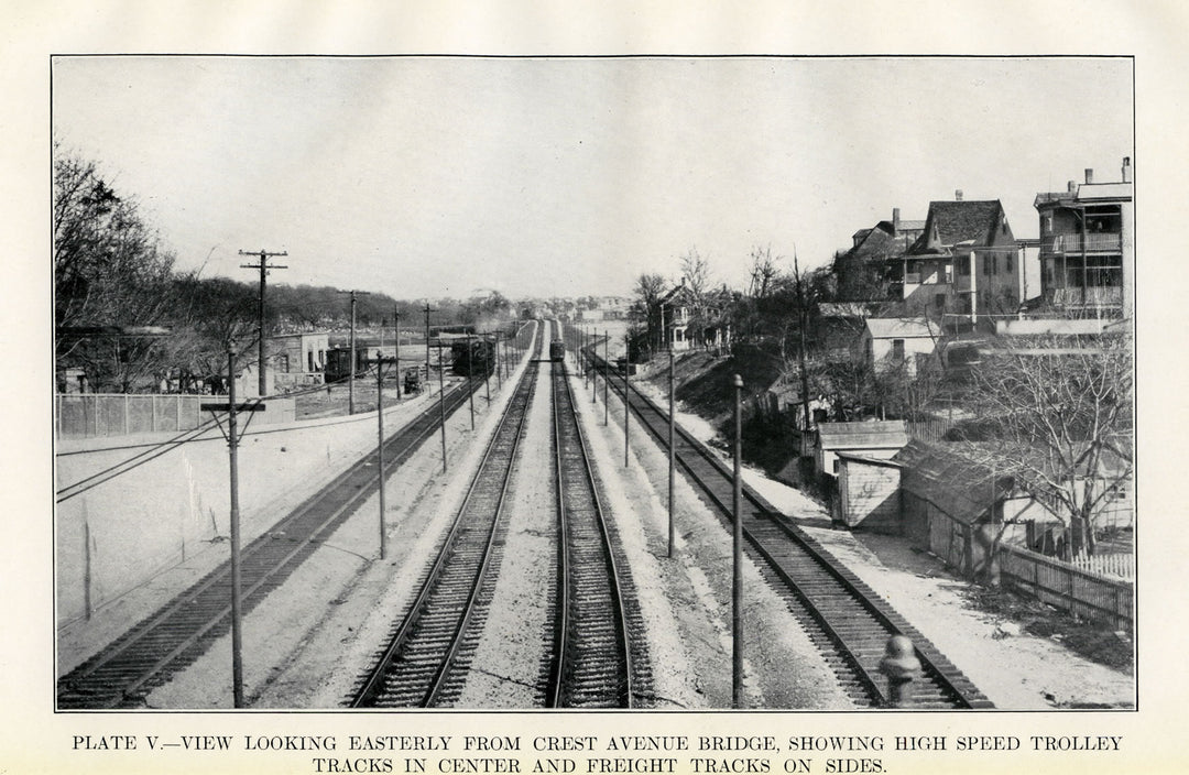BTD Report 1929 Plate 05: Mattapan Line from Medway Street, Dorchester, Massachusetts