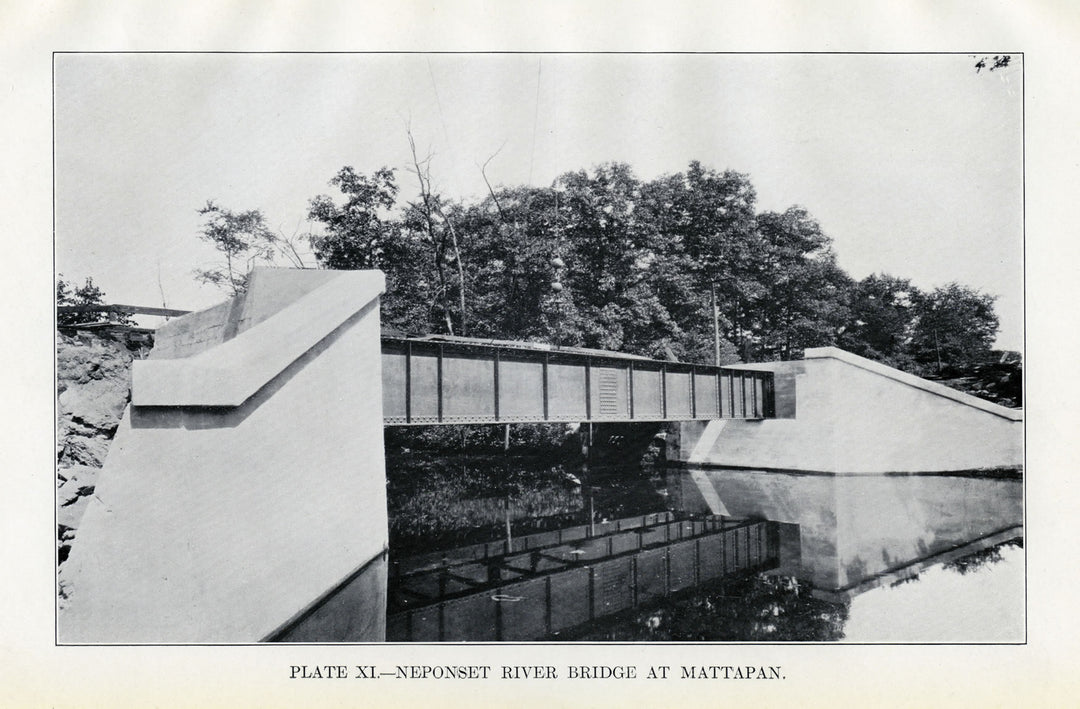 BTD Report 1929 Plate 11: Neponset River Bridge, Mattapan Line, Milton, Massachusetts