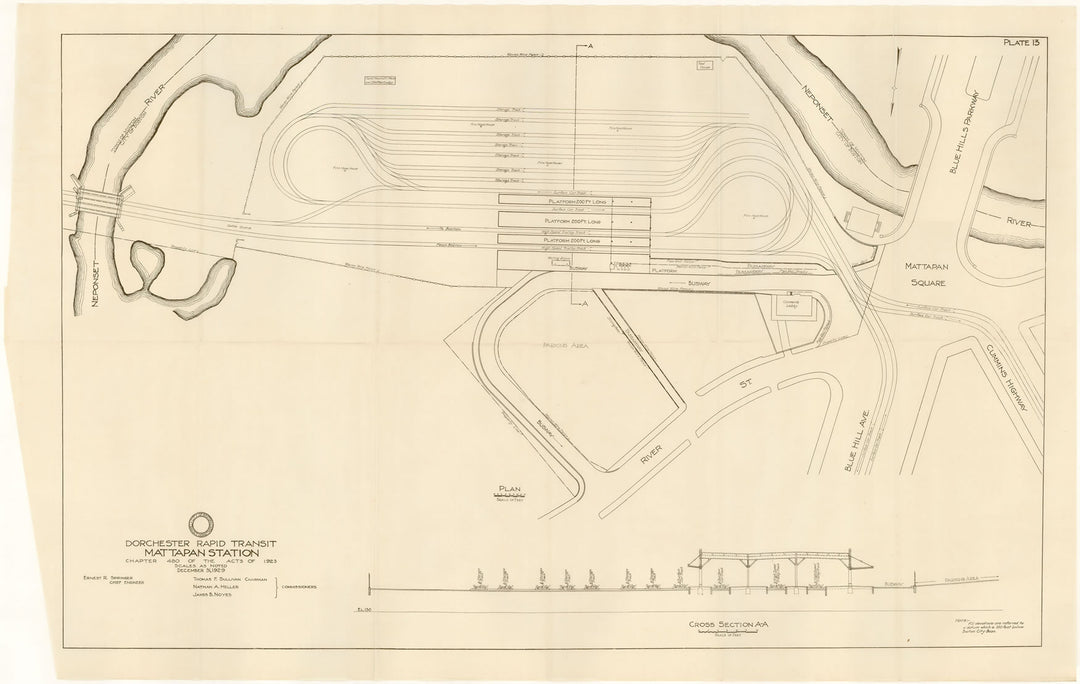 BTD Report 1929 Plate 13: Mattapan Station, Dorchester, Massachusetts