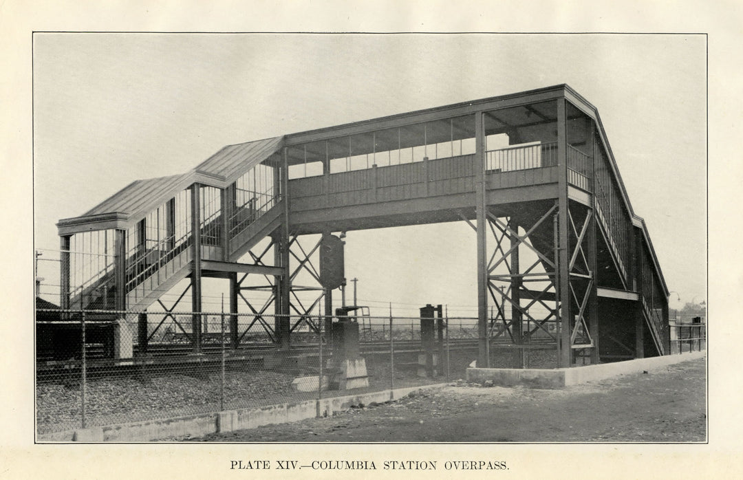 BTD Report 1929 Plate 14: Columbia Station Overpass, Dorchester, Massachusetts