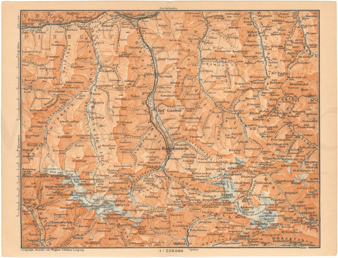 Bad Gastein Region, Austria 1911