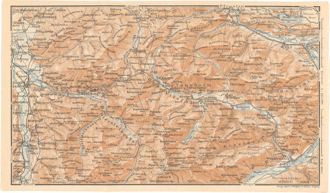 Bad Hindelang Region (Far SW Bavaria), Germany 1929