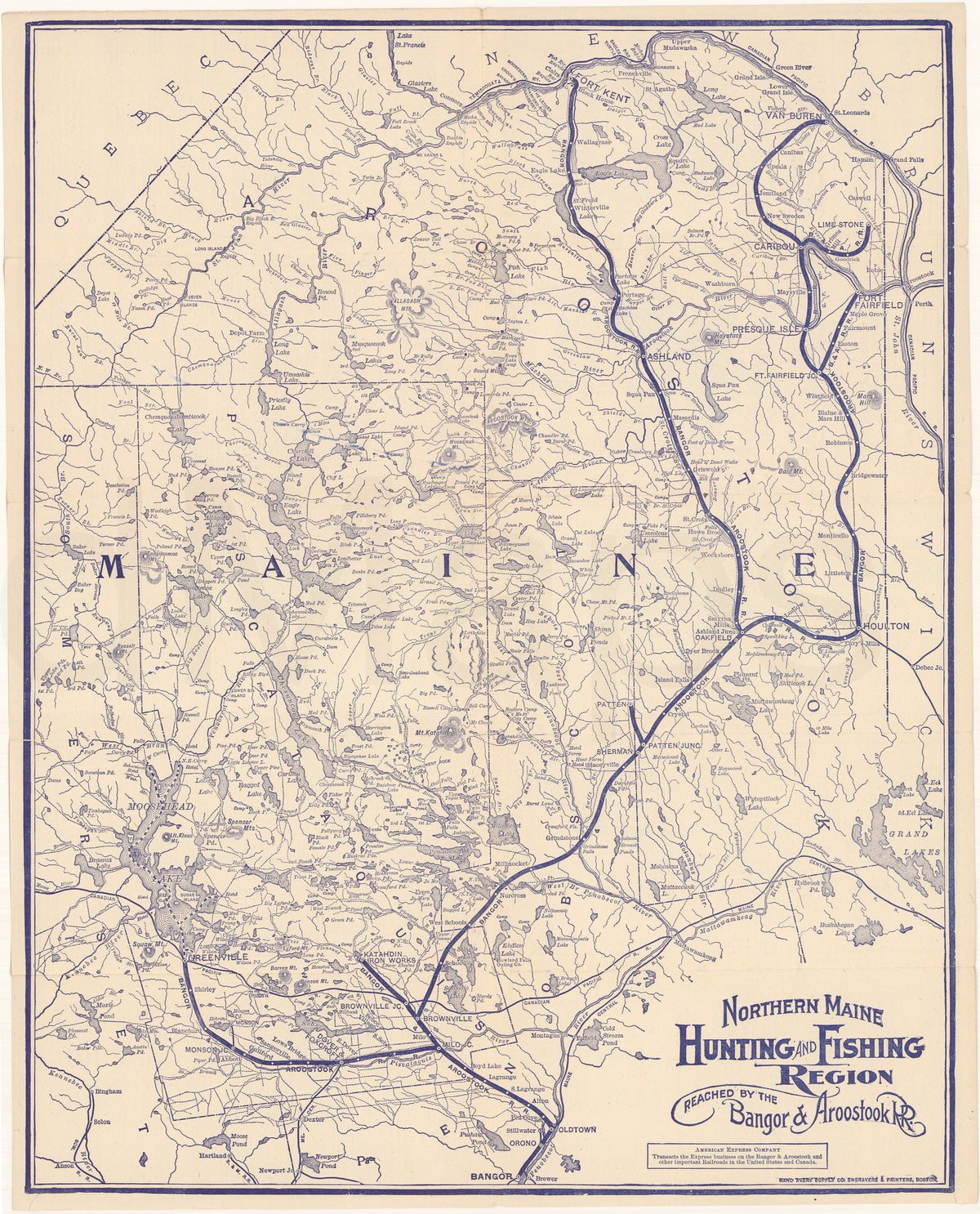 Northern Main Northern Maine Hunting and Fishing Region Reached by the Bangor & Aroo ...