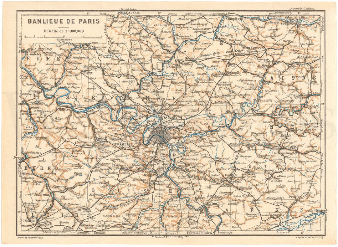 Paris, France 1937: Environs of Paris