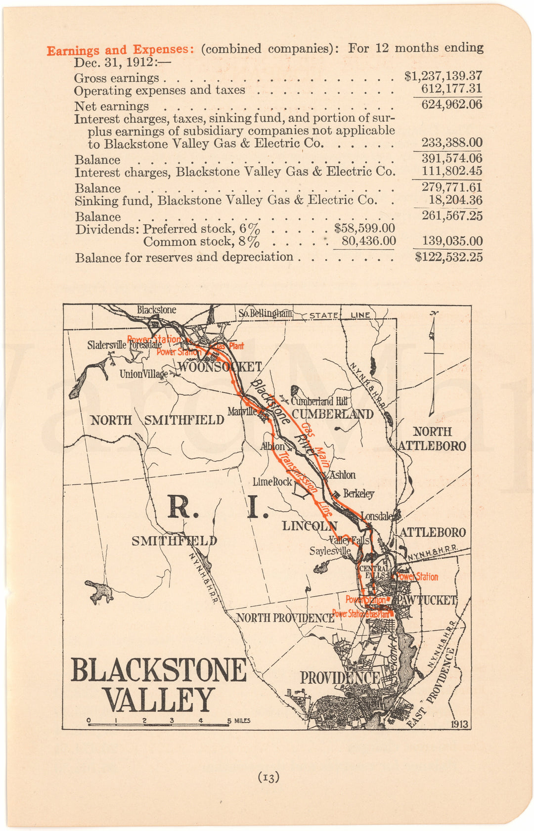 Blackstone Valley Power, Rhode Island 1913