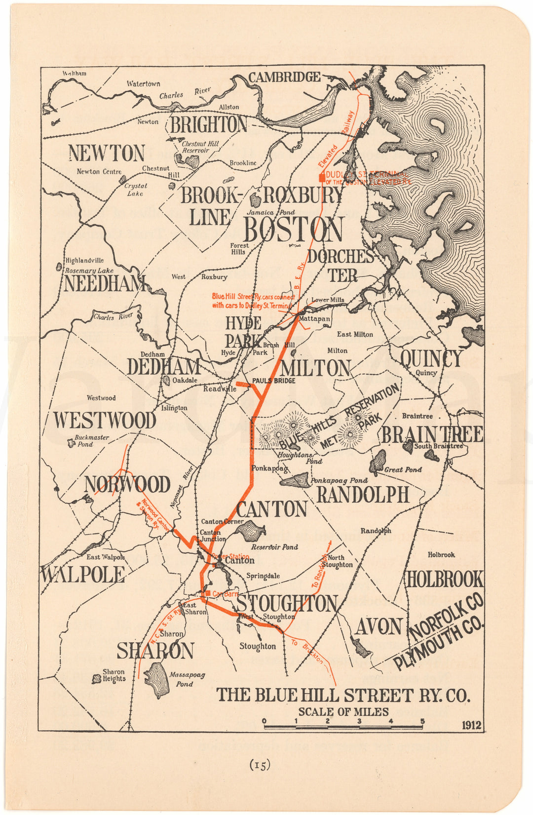 Blue Hill Street Railway Company, Massachusetts 1913