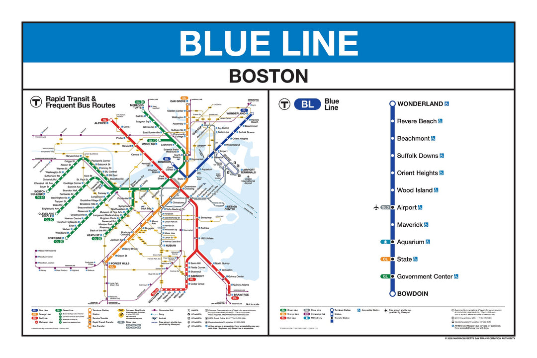 Boston MBTA Blue Line Station Panel Prints