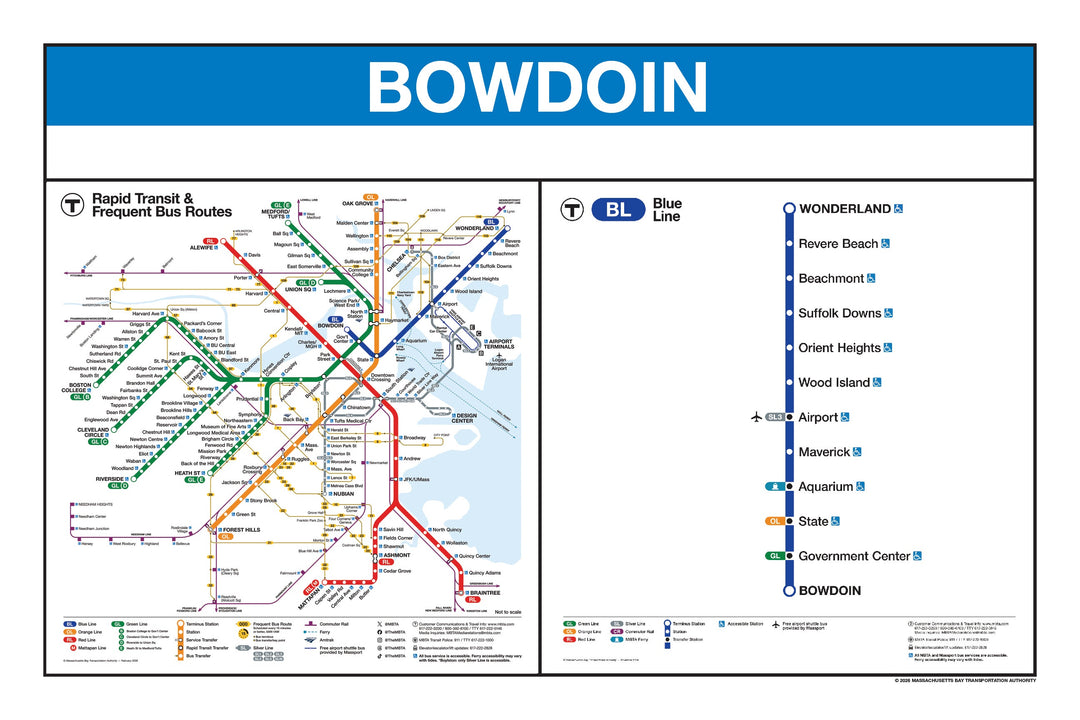 Boston MBTA Blue Line Station Panel Prints