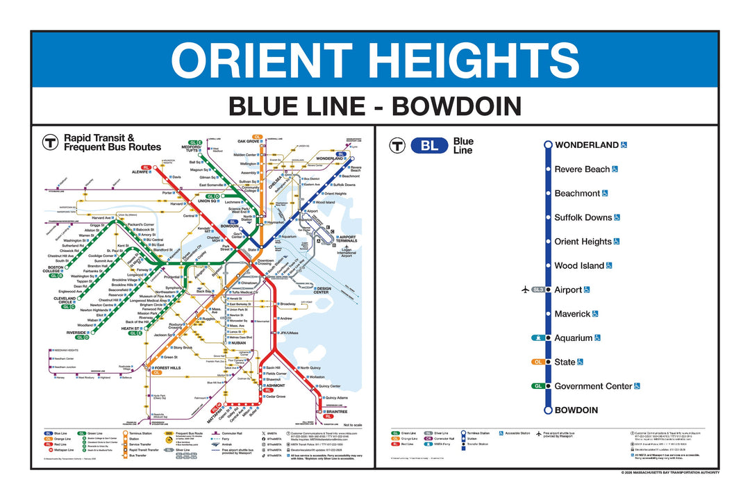 Boston MBTA Blue Line Station Panel Prints