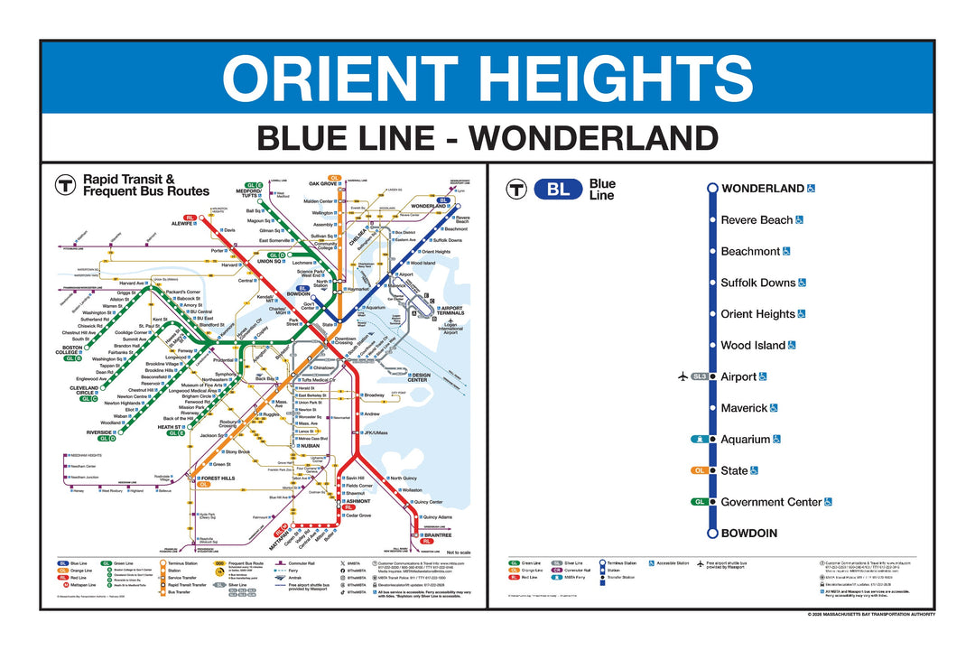 Boston MBTA Blue Line Station Panel Prints