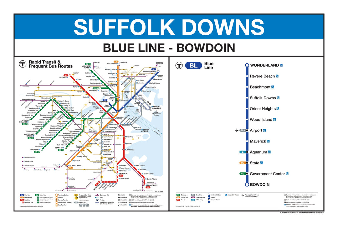 Boston MBTA Blue Line Station Panel Prints